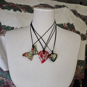 Colorful Blown Glass Necklace